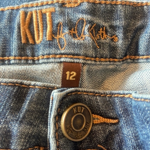 Kut from the Kloth - high rise skinny stretchy medium wash blue jeans - size 12 - Picture 3 of 6
